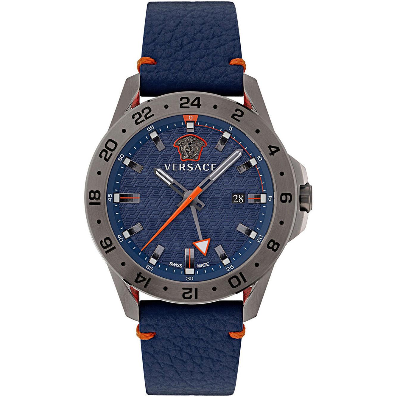 Versace Men's Watch Sport Tech GMT 45mm Blue