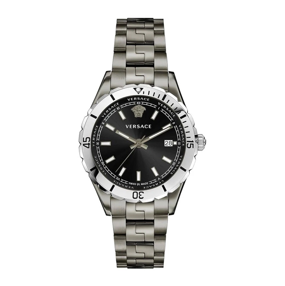Versace Men's Watch Hellenyium 42mm Gun Metal Bracelet