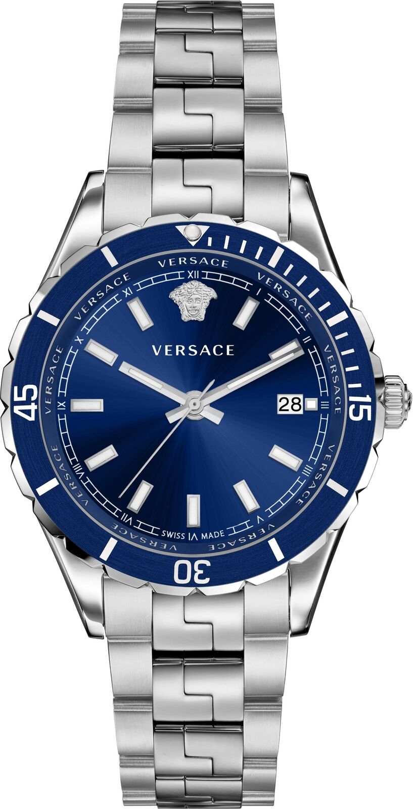 Versace Men's Watch Hellenyium 42mm Blue Bracelet