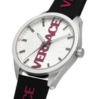 Versace V-Vertical Men's White Dial Black Watch