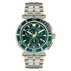 Versace Men's Watch 45mm Greca Chronograph Green