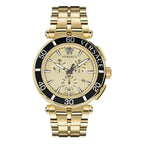 Versace Men's Watch 45mm Greca Chronograph Gold