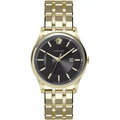Versace Men's Watch Aiakos 44mm Black Gold Bracelet
