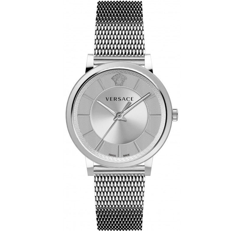 Versace Men's Watch V-Circle Silver Bracelet