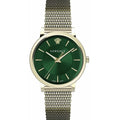 Versace Men's Watch V-Circle Green Gold Bracelet