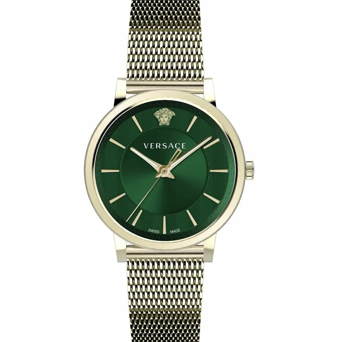 Versace Men's Watch V-Circle Green Gold Bracelet