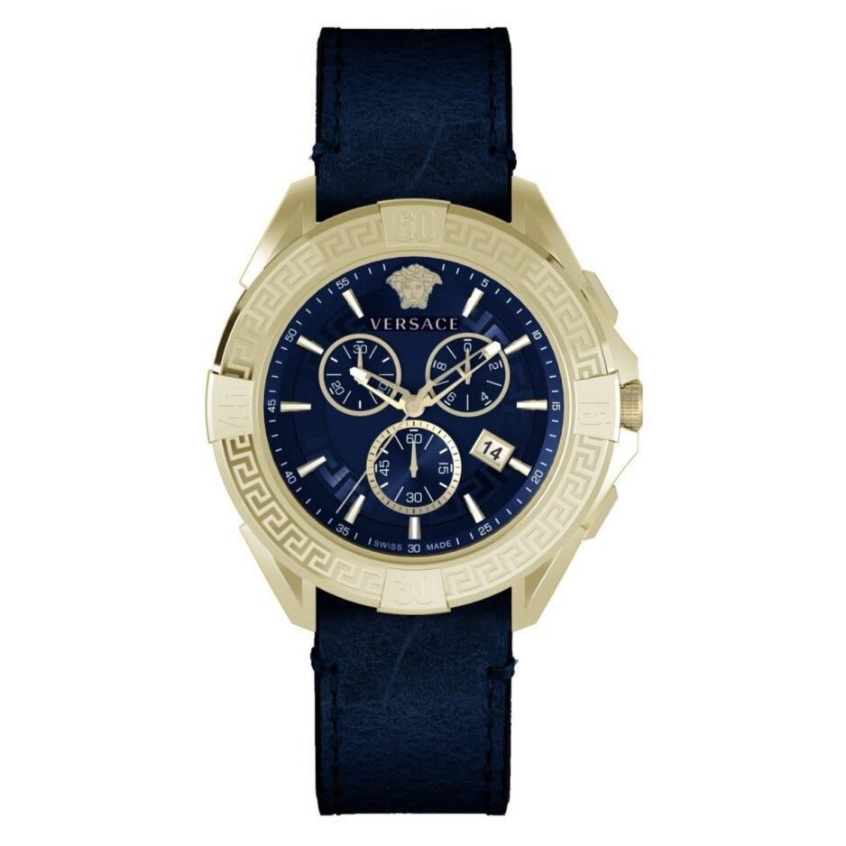 Versace Men's Watch Chrono Sporty 46mm Blue