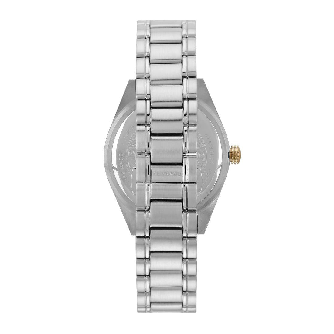 Versace V-Code 42mm Blue Dial Stainless Steel Men's Watch