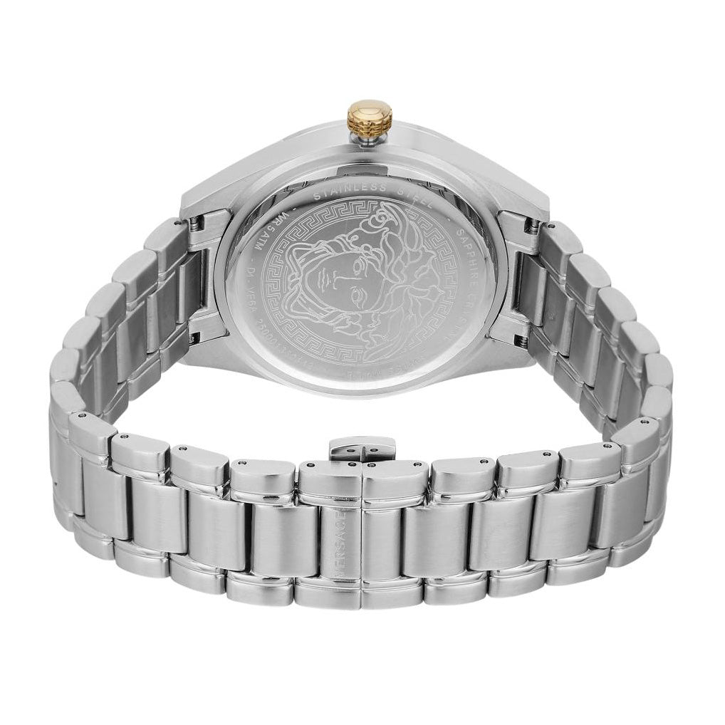 Versace V-Code Men's Watch 42mm Blue Dial Stainless Steel
