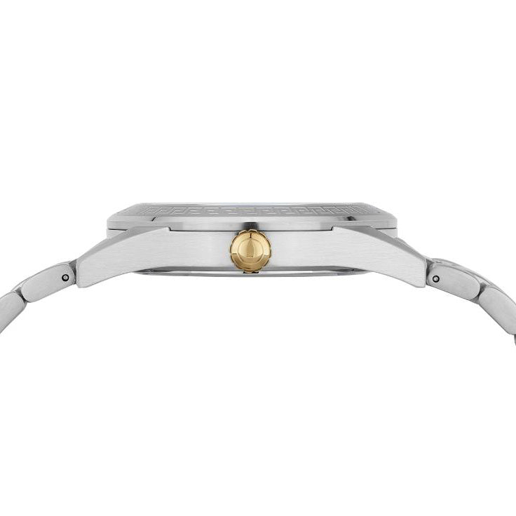 Versace V-Code 42mm Blue Dial Stainless Steel Men's Watch