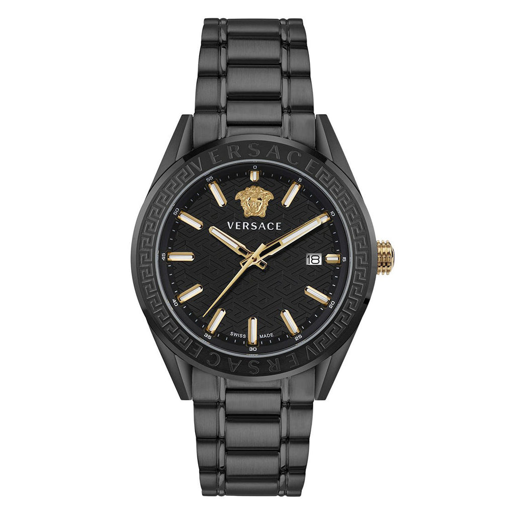 Versace V-Code Date 42mm Black Men's Watch