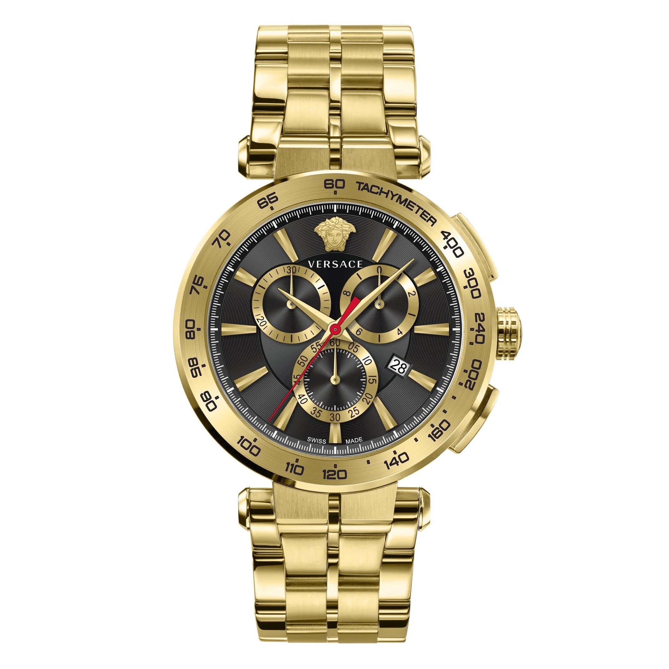 Versace Aion Chronograph Men's Black Gold Watch