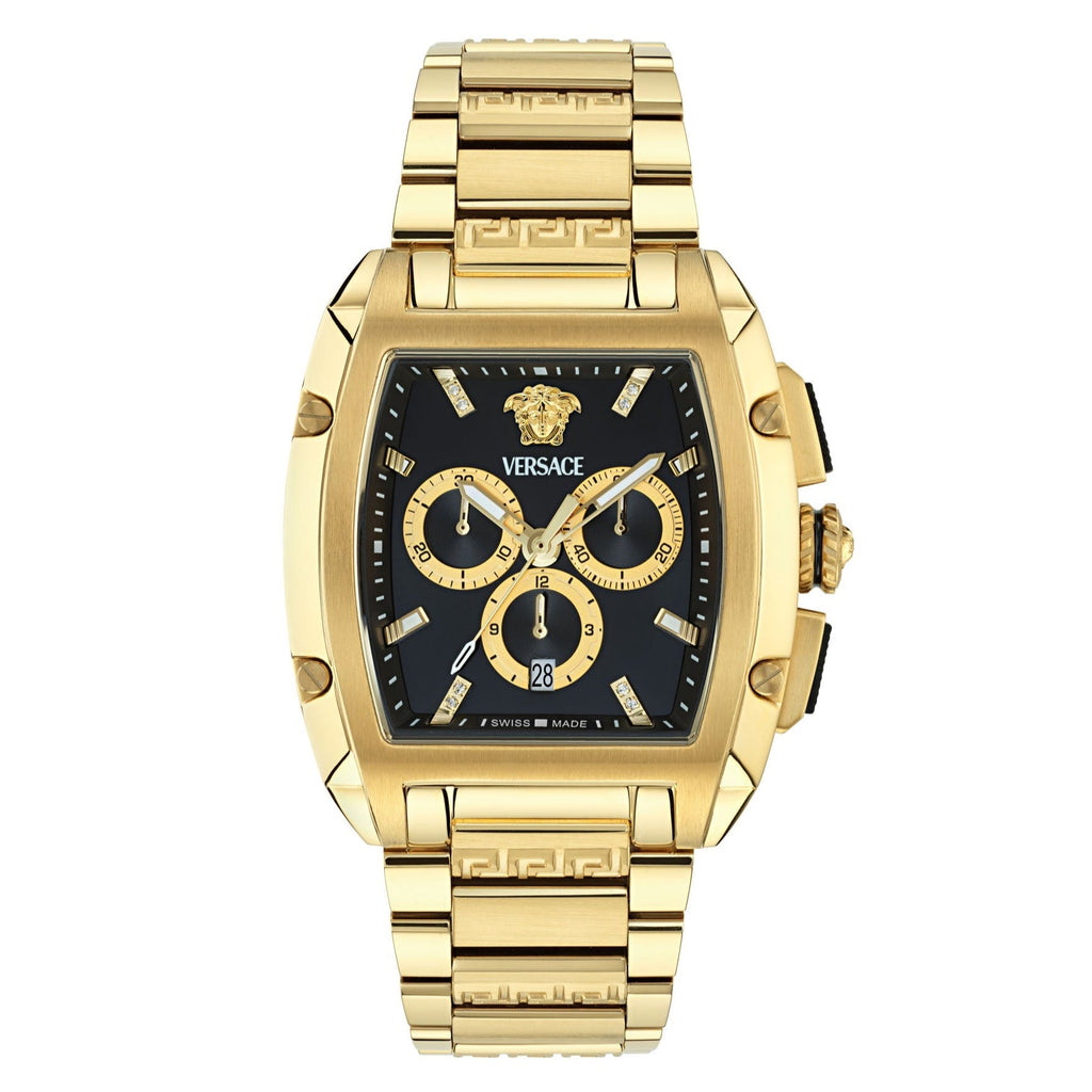 Versace Dominus Chronograph Men’s Black Gold Watch