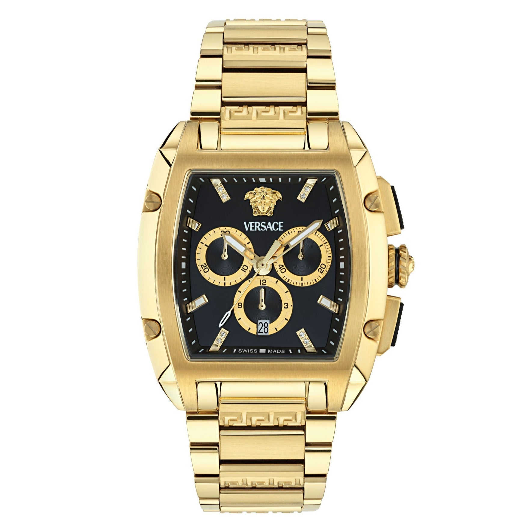 Versace Dominus Chronograph Men’s Black Gold Watch