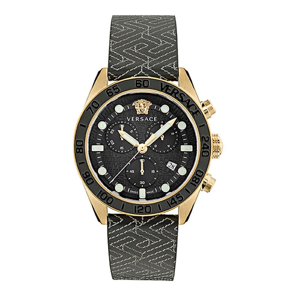 Versace Greca Dome Men's Grey Watch