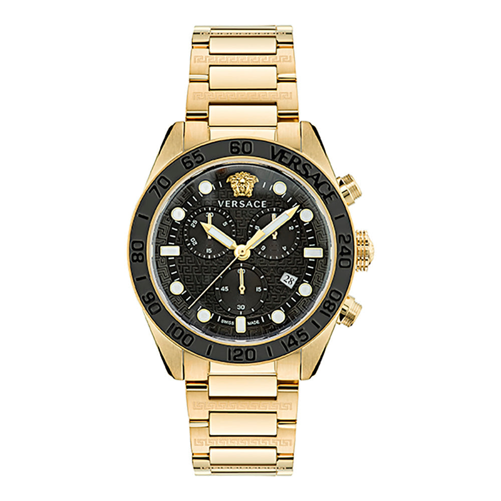Versace Greca Dome Men's Gold Watch