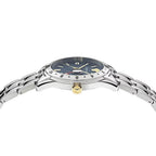 Versace Greca Time Men's Blue Silver GMT Quartz Watch