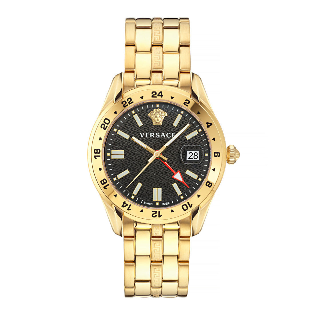 Versace Greca Time GMT 41mm Black Gold Men’s Watch
