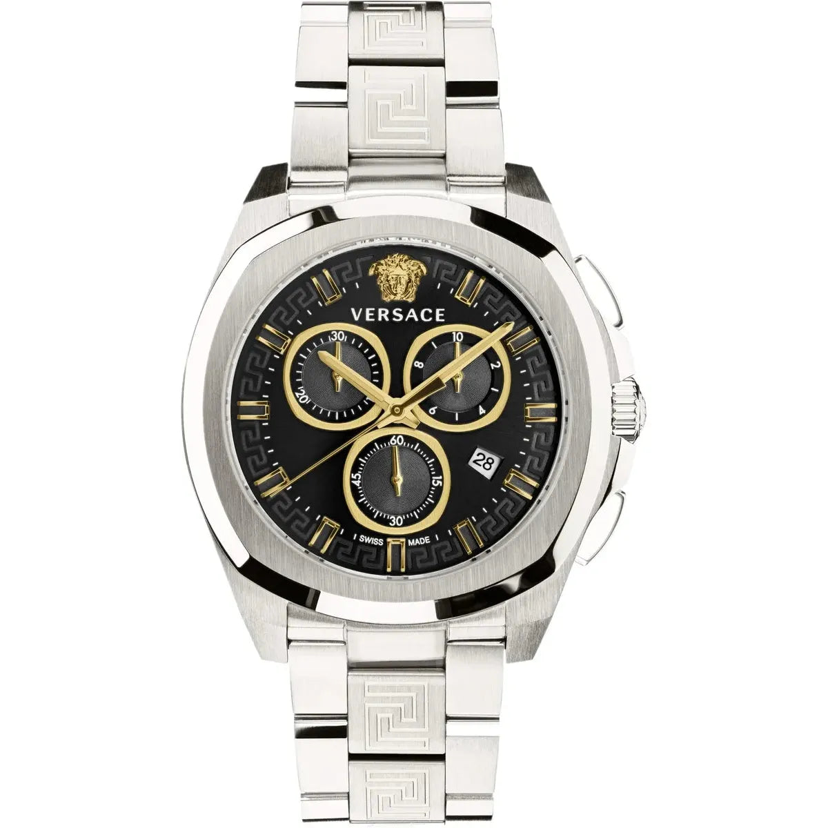 Versace Men's Watch Chrono Geo 43mm Black Bracelet
