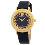 Versace Greca Flourish Quartz Ladies' Black Gold Watch