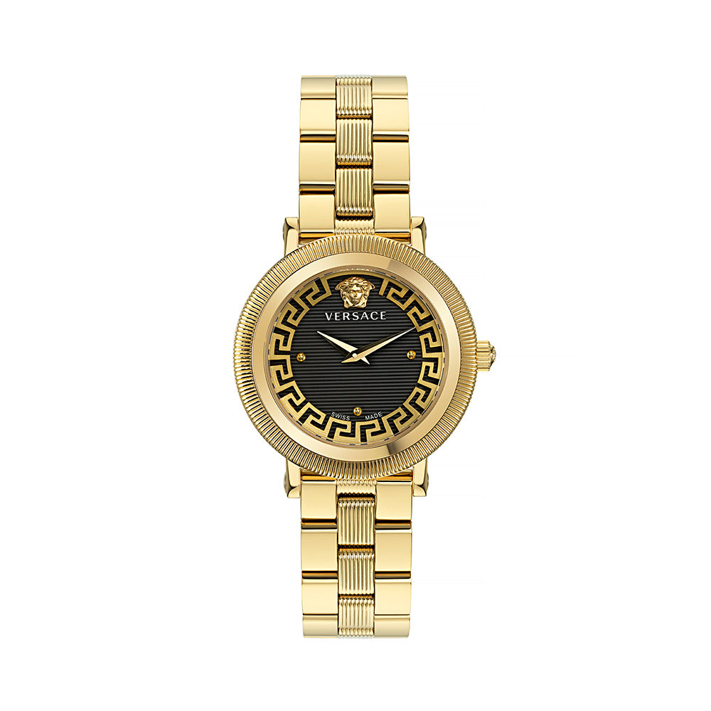 Versace Greca Flourish Ladies Gold Watch