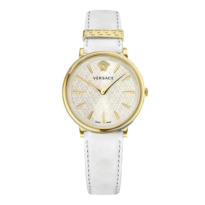 Versace Ladies Watch V-Circle 38mm White Gold
