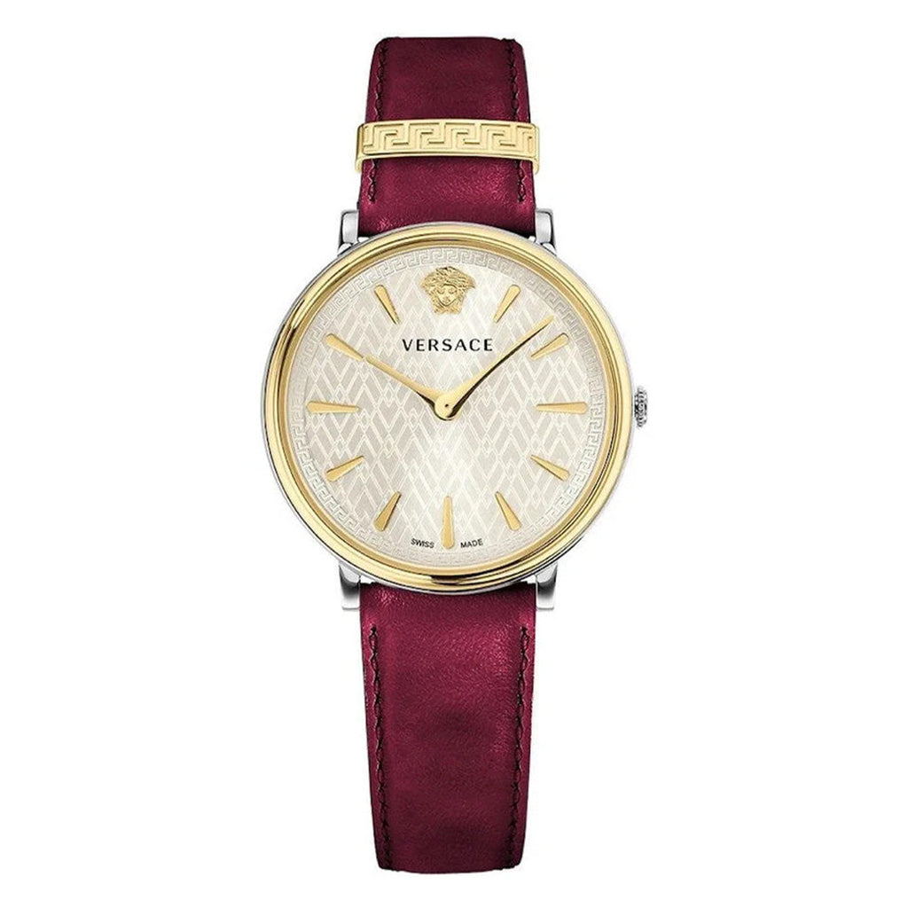 Versace Ladies Watch V-Circle 38mm Red Burgundy