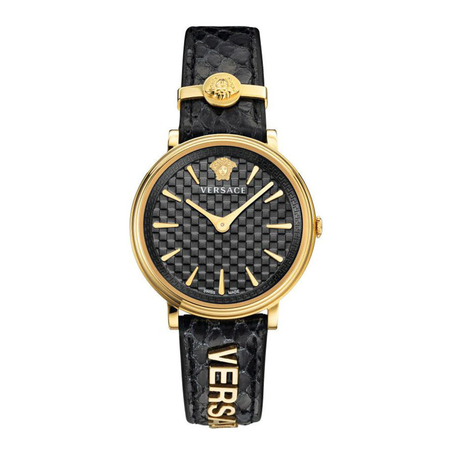 Versace Ladies Watch V-Circle 38mm Black Snake