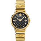 Versace Ladies Watch V-Circle 38mm Black Gold
