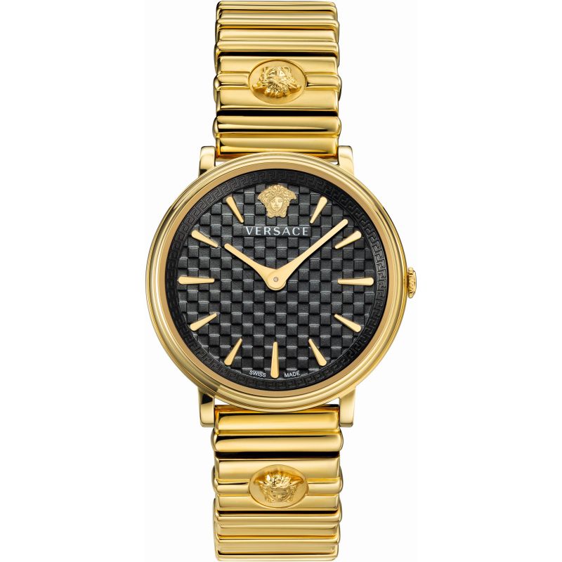 Versace Ladies Watch V-Circle 38mm Black Gold