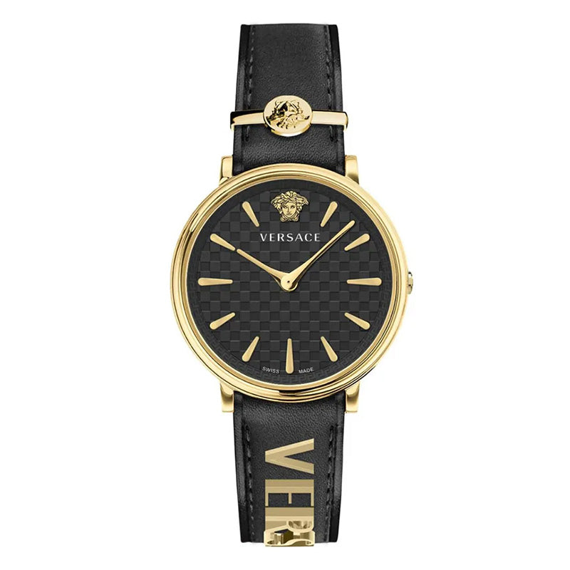 Versace Ladies Watch V-Circle 38mm Black Gold