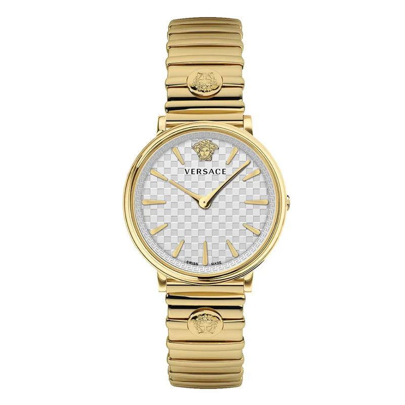 Versace Ladies Watch V-Circle 38mm Grey Gold