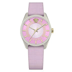 Versace V Circle Quartz Ladies' Pink Guilloché Watch