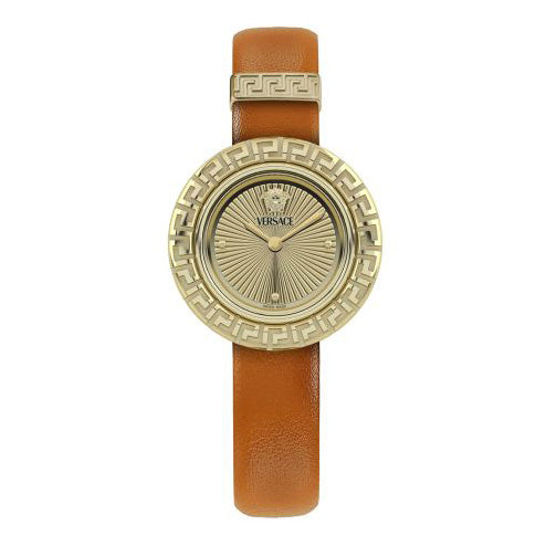 Versace La Greca Quartz Ladies' Gold Brown Watch