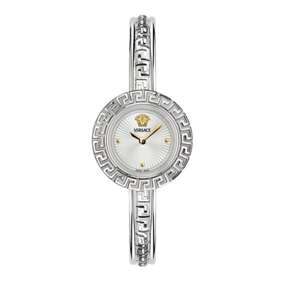 Versace La Greca Ladies’ Silver Bangle Diamond Watch