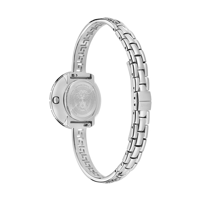 Versace La Greca Silver Diamond Ladies’ Bangle Watch