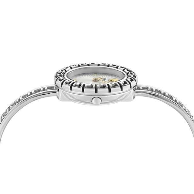 Versace La Greca Silver Diamond Ladies’ Bangle Watch