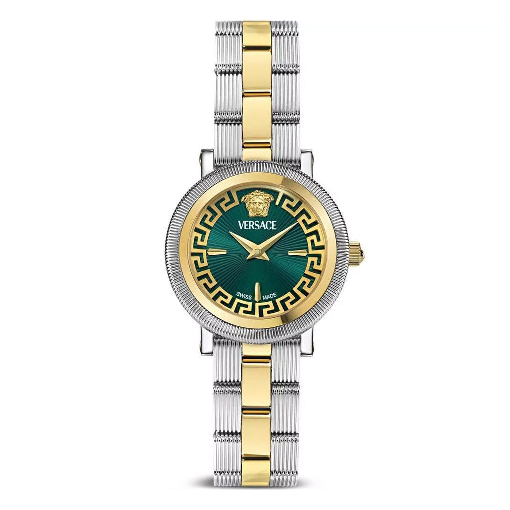 Versace Greca Flourish 28mm Stainless Steel Green Ladies’ Watch