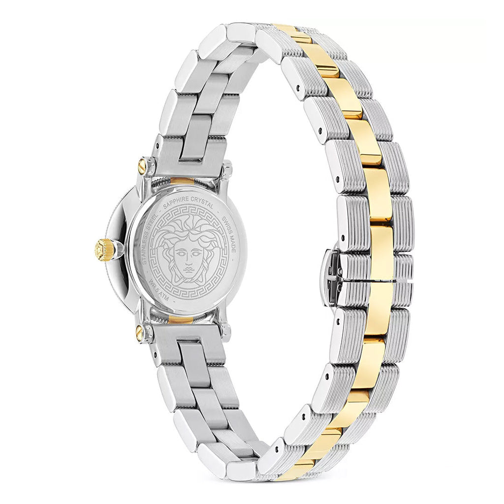 Versace Greca Flourish 28mm Green Ladies’ Watch Two-Tone Bracelet