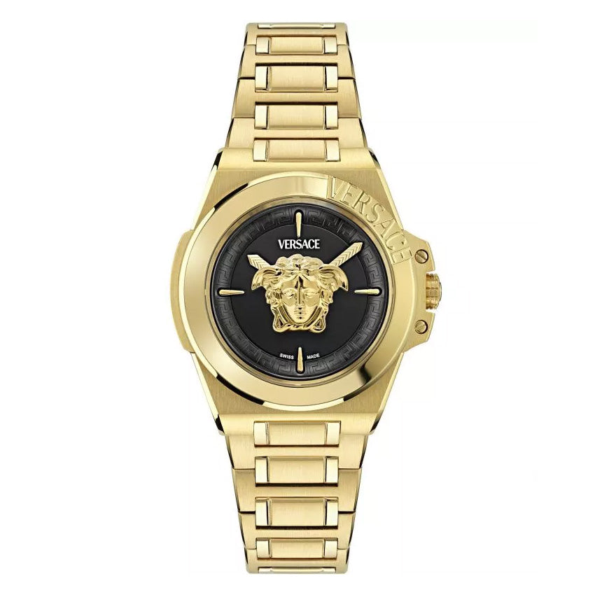 Versace Hera Ladies’ Black Gold Medusa Watch