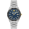 Versace V Dome Men’s Blue Silver Watch