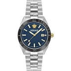 Versace V Dome Men’s Blue Silver Watch