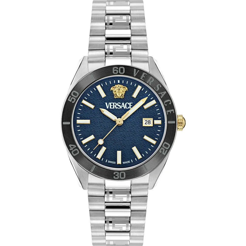 Versace V Dome Blue Day Date Men’s Watch