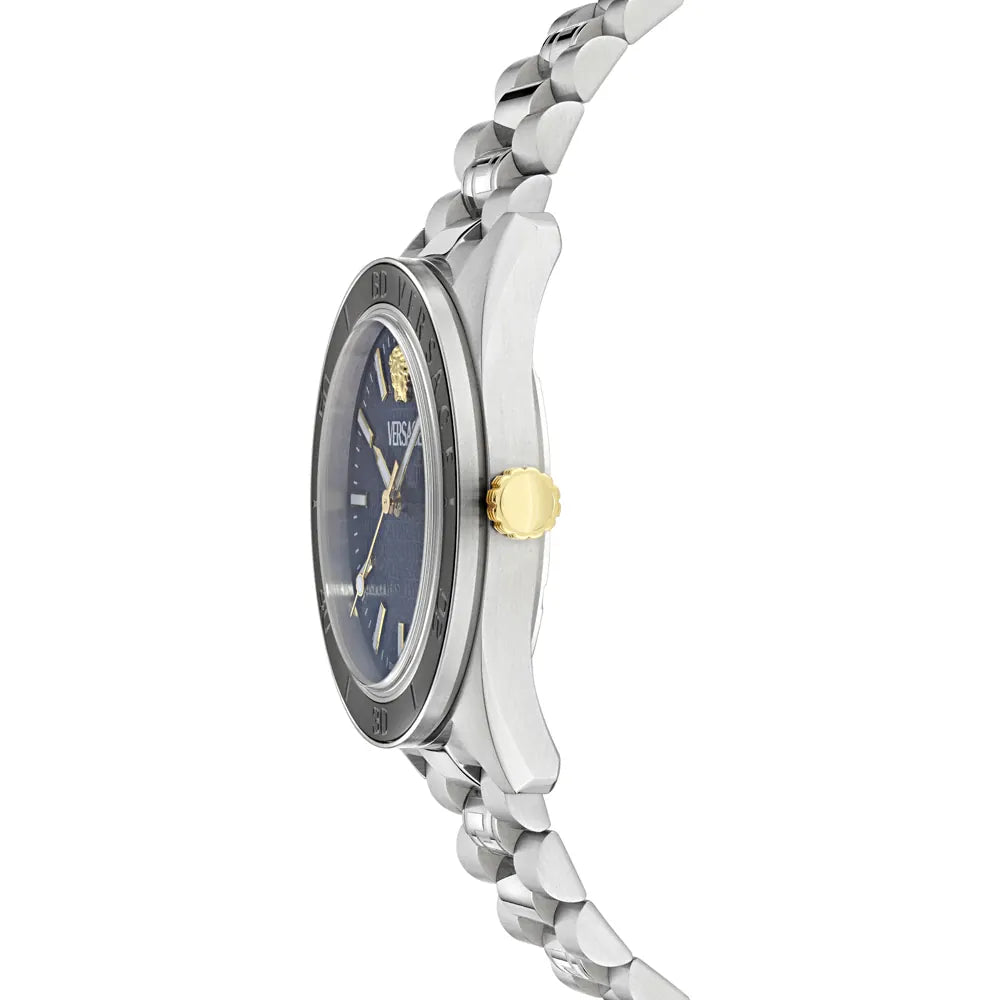 Versace V Dome Men’s Blue Silver Watch