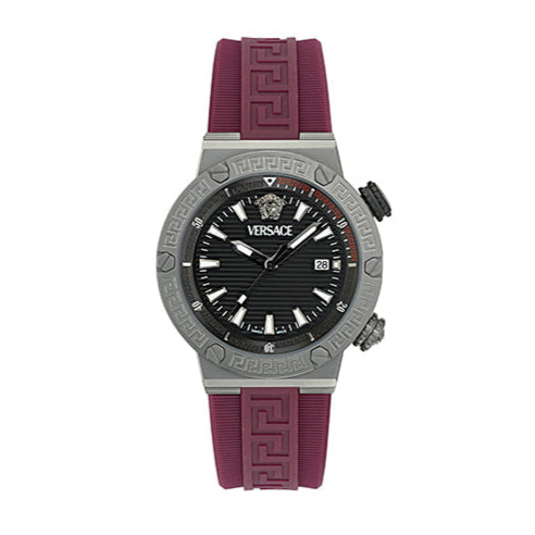 Versace Greca Logo Diver Black Quartz Men’s Watch