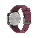 Versace Greca Logo Men’s Black Burgundy Diver Watch