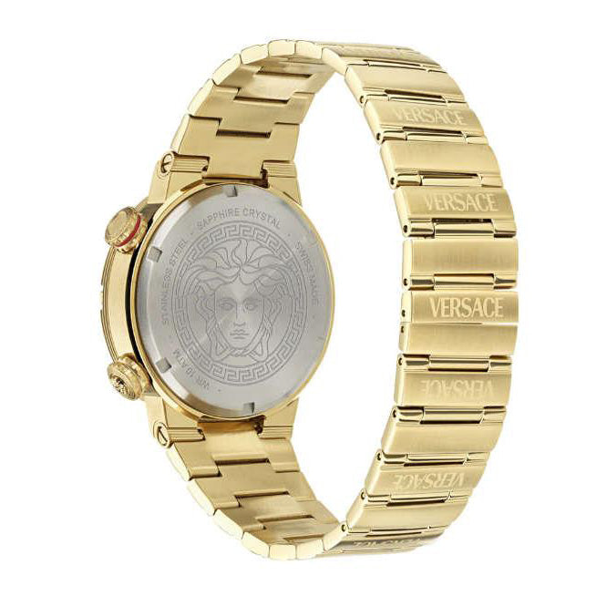 Versace Greca Logo Men’s Black Gold Watch