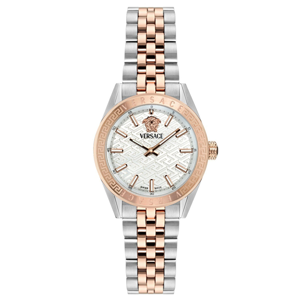 Versace V-Code Lady Rose Gold Silver Ladies' Watch