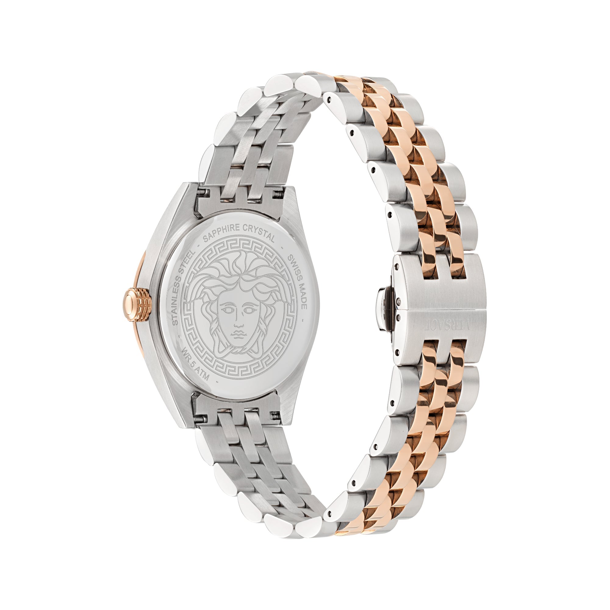 Versace V-Code Lady Rose Gold Silver Ladies' Watch