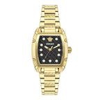 Versace Dominus Ladies’ Black Gold Tonneau Watch